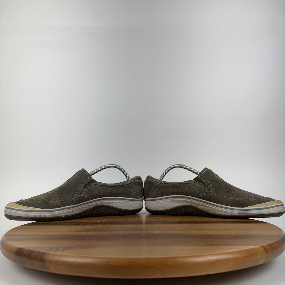 Mens Clarks Taupe Leather Slip On Comfort Casual Loafer Sneakers Size 9.5 M GUC - Picture 5 of 8